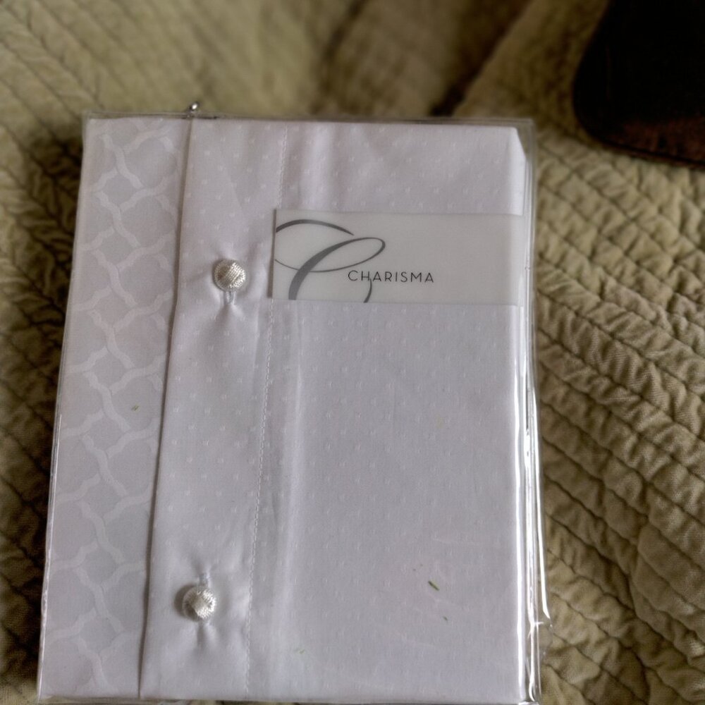 Euro Sham, 100% Cotton luxury,Charisma white,button detail, understated elegance